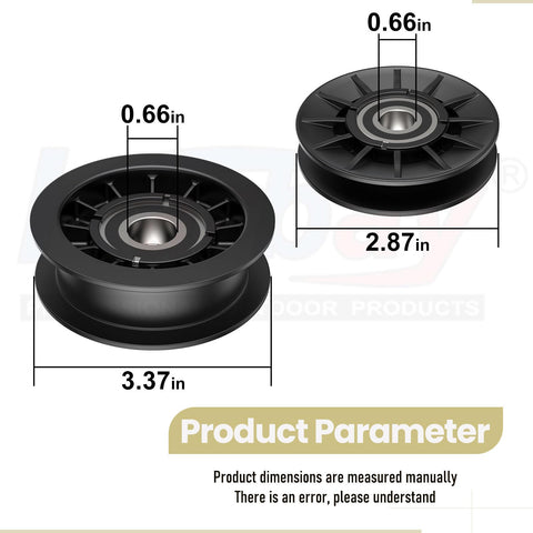 Karbay GX20287 pulley closeup showing flat-side belt engagement