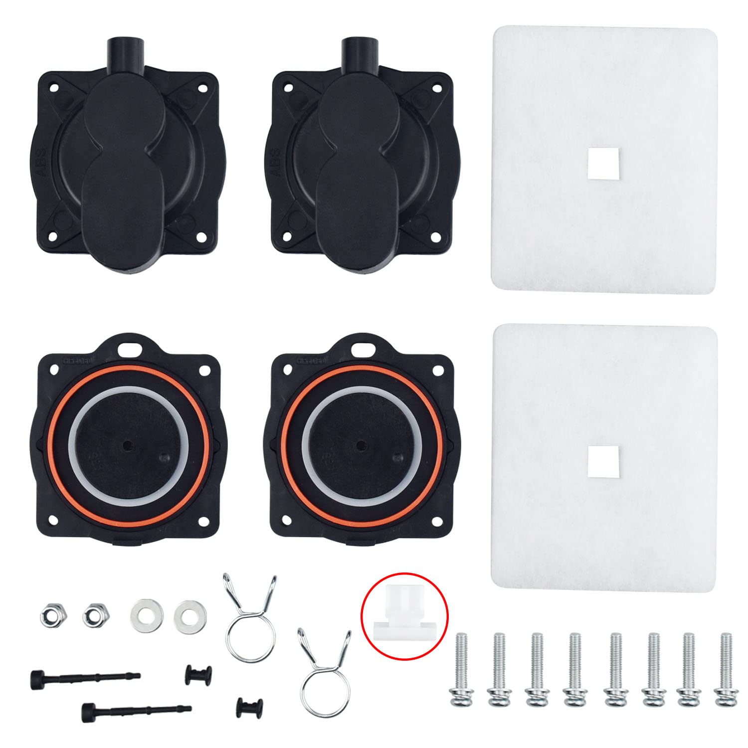 Karbay HP60/80 rebuild kit front view for Hiblow compatibility and easy DIY maintenance.
