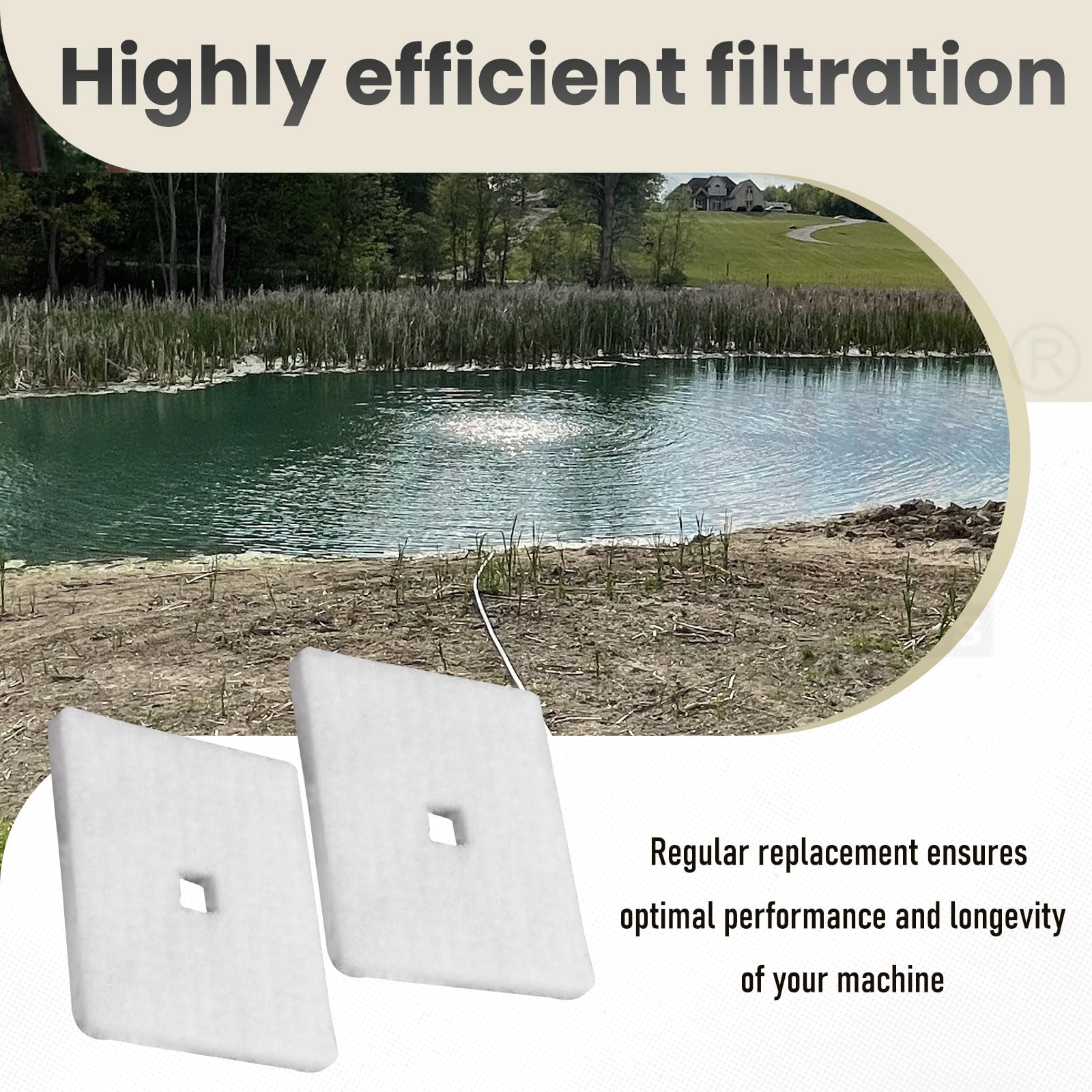 Karbay hp60 hp80 compatible filter close-up shows durable cotton media for reliable replacement.