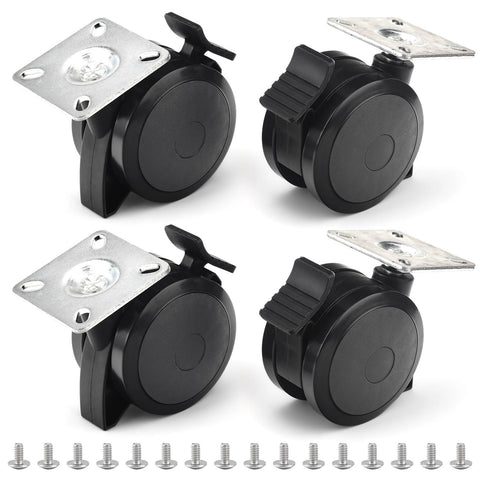 Karbay locking caster 4-pack front view shows sturdy wheels for easy grill movement