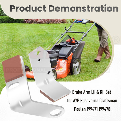 Karbay Poulan Pro compatible arms improve control during mowing tasks.