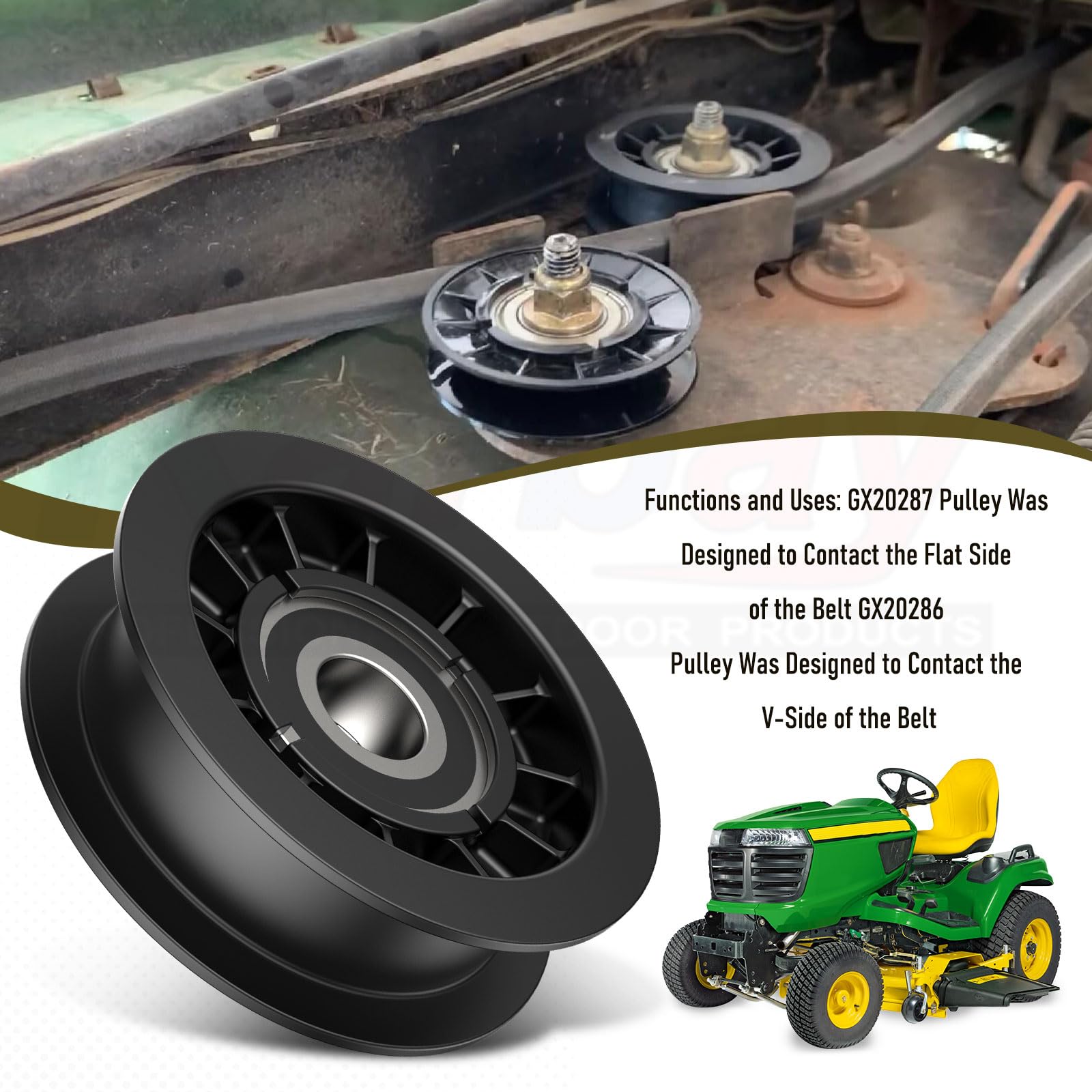 Karbay pulley inner diameter 0.65 inches and ID 0.65 inches