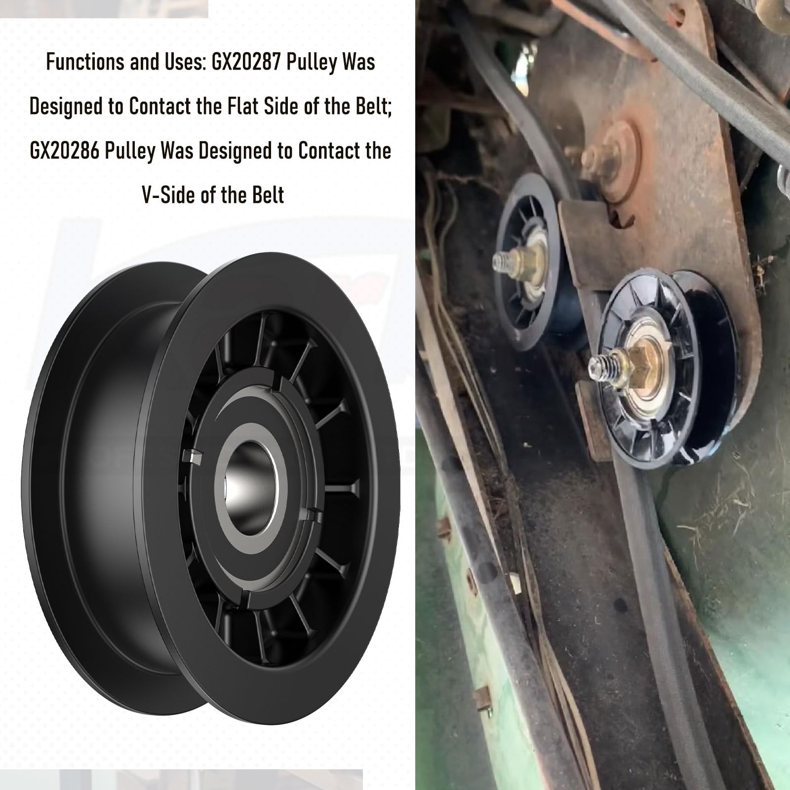 Karbay pulley outer diameter 3.37 inches closeup