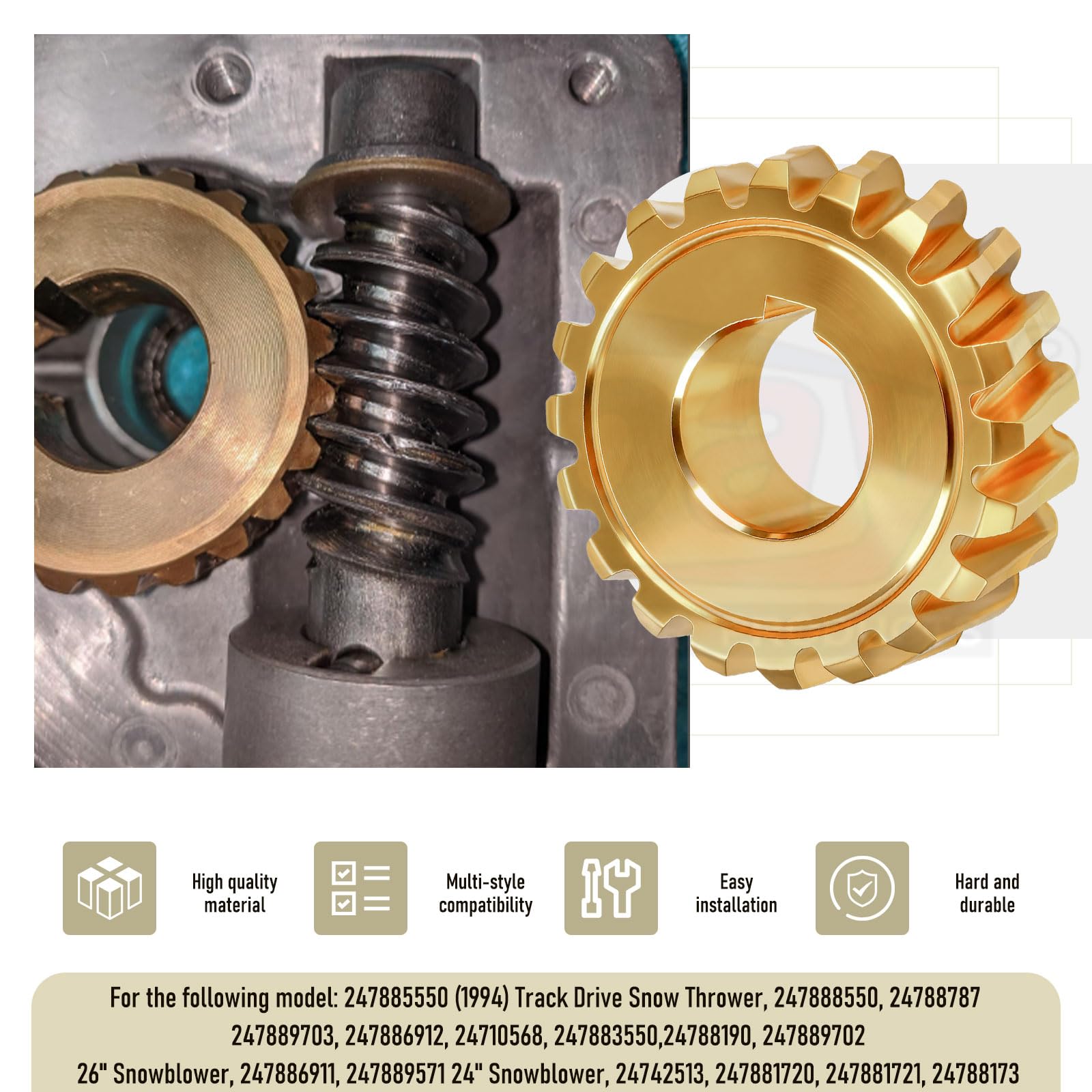 Karbay replacement part number 618-0528 on gear packaging.