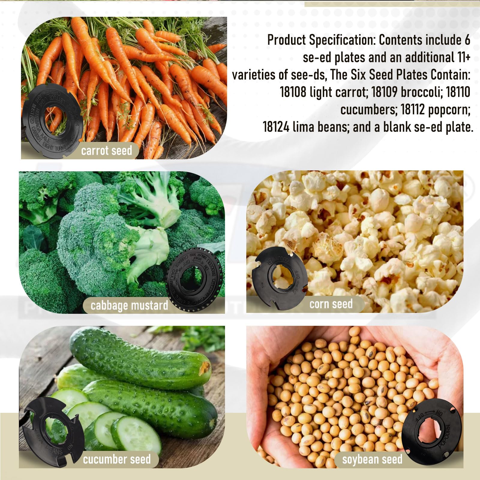 Karbay 12-pack Se-ed plates with clear labeling for easy planting.