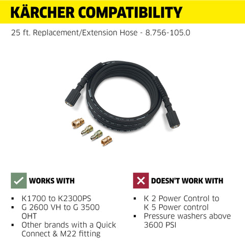 Karcher durable thermoplastic hose resists kinks during use