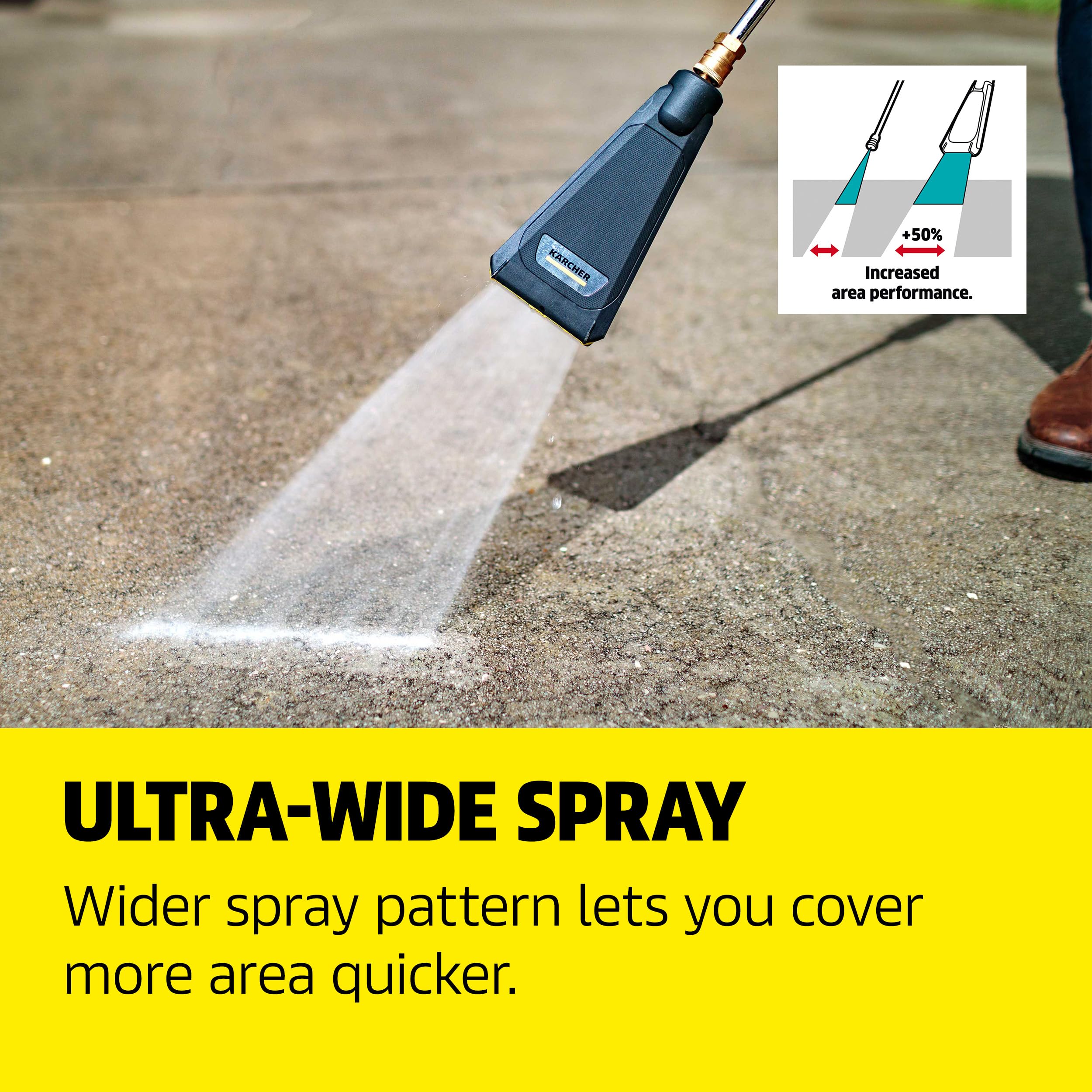 Kärcher eco!Booster in-use on car surface safely removing dirt.