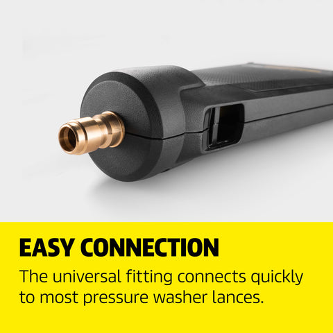 Kärcher eco!Booster patio furniture wash achieving streak-free finish.