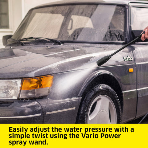 Karcher K 1 with Vario Power wand shows adjustable spray for surfaces