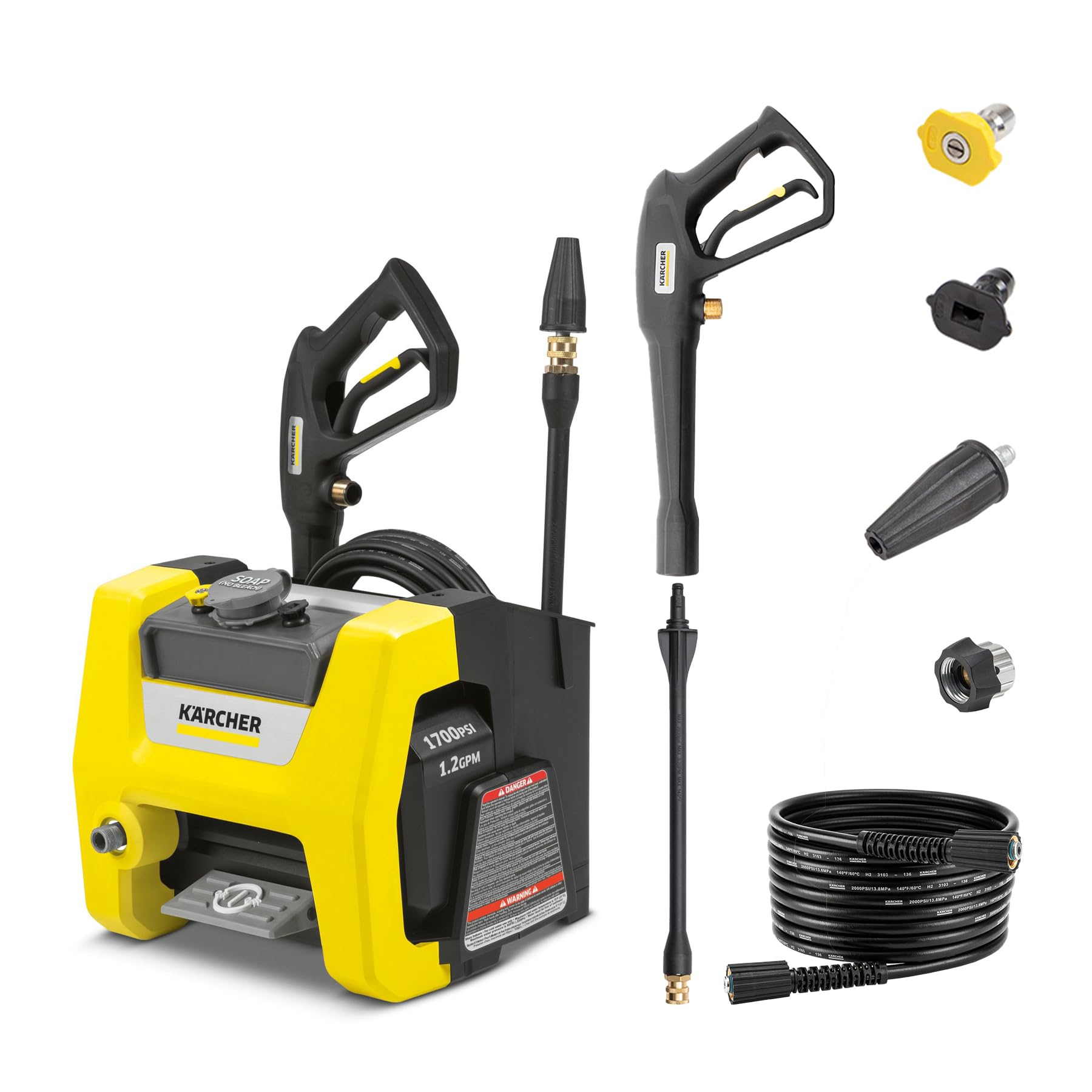 Kärcher K1700 Cube compact design for space saving and easy setup.