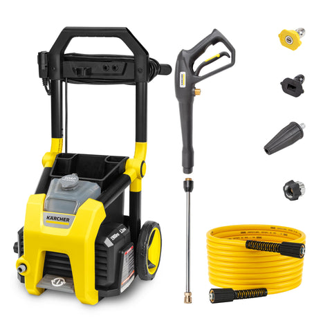Kärcher K1900PS front view, ready for patio and driveway cleaning