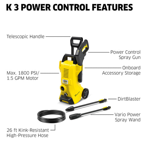 Kärcher DirtBlaster wand delivers concentrated spray for tough grime on concrete