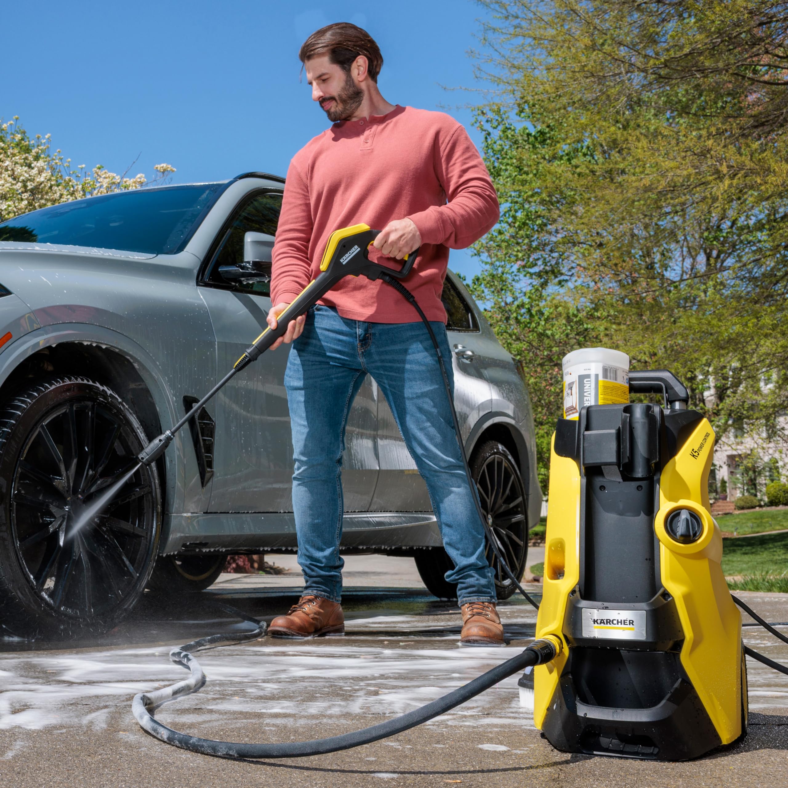 DirtBlaster wand concentrates spray for stubborn exterior grime.