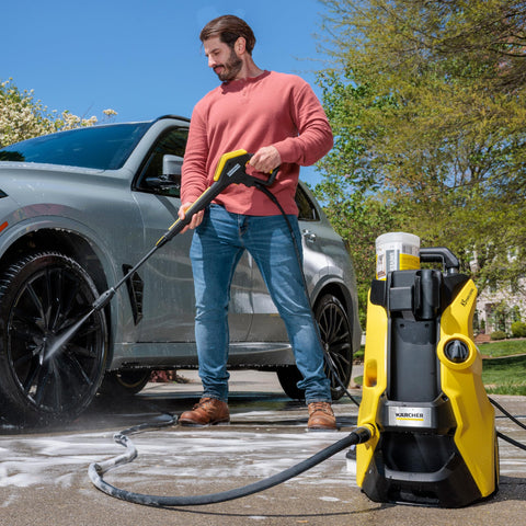 DirtBlaster wand concentrates spray for stubborn exterior grime.