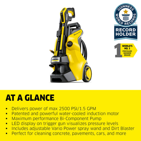 Extendable telescopic handle allows easy maneuvering and compact storage.