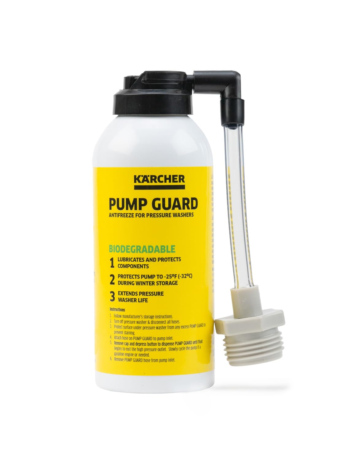 Kärcher Pump Guard 4oz bottle with spray protects the pressure washer from rust
