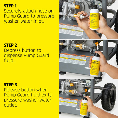 Kärcher Pump Guard packaging with 4oz aerosol and hose
