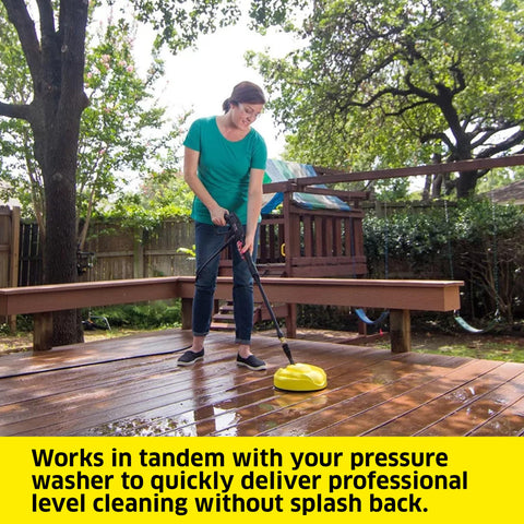 Kärcher surface cleaner wide 10-inch path for efficient cleaning.