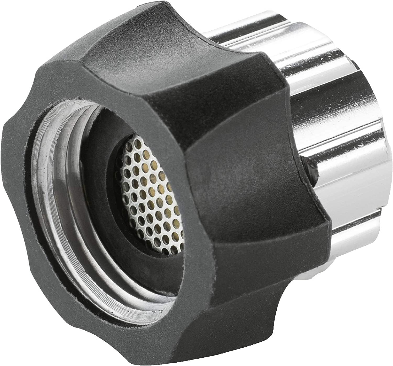 Karcher universal filtered garden hose connector front view shows durable metal construction