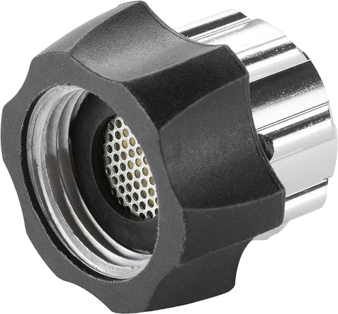Karcher universal filtered garden hose connector front view shows durable metal construction
