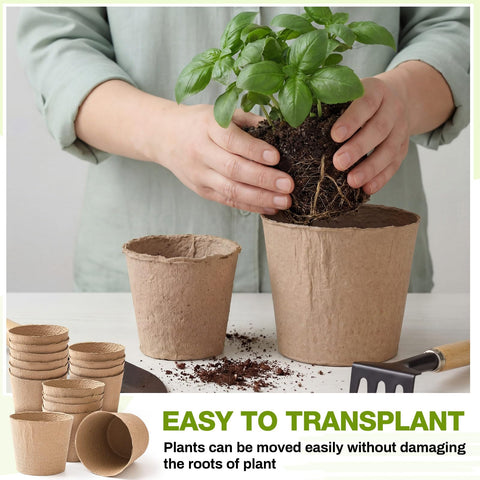 Karenhi seed starting pots ideal for vegetables, herbs, and flowers.