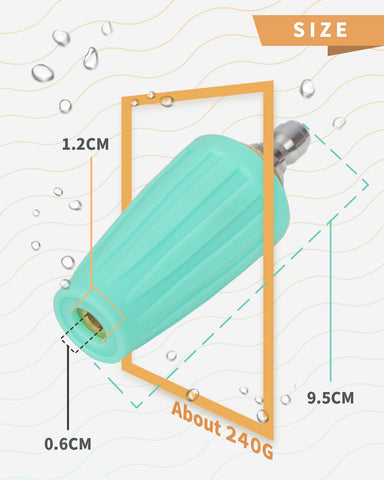 Kareyou Turbo Nozzle suitable for boat and garage floor cleaning with rotating spray