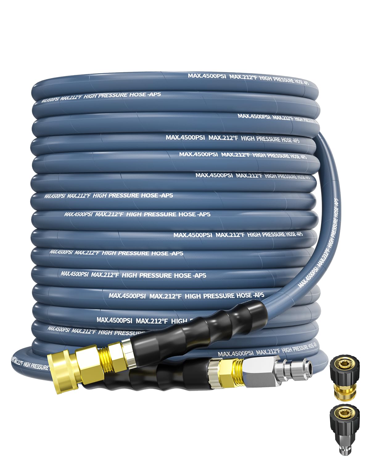 KARHDIR hose shows durable synthetic rubber and steel braid construction