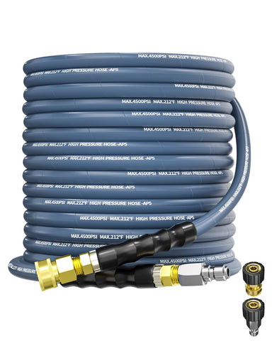 KARHDIR hose shows durable synthetic rubber and steel braid construction