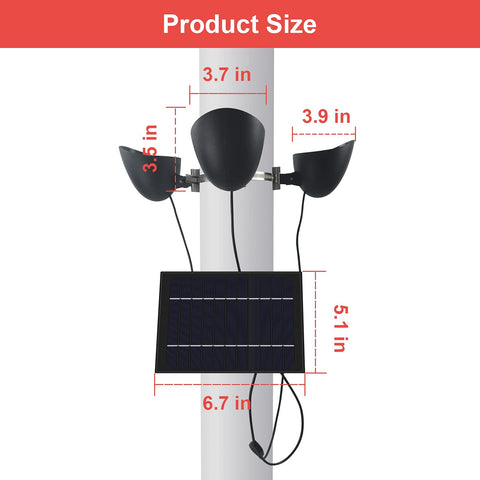 KARLIOBE flagpole light side view showing sturdy outdoor build
