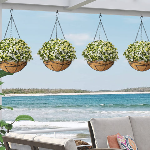 Karlliu black outdoor plant holders enhance garden decor