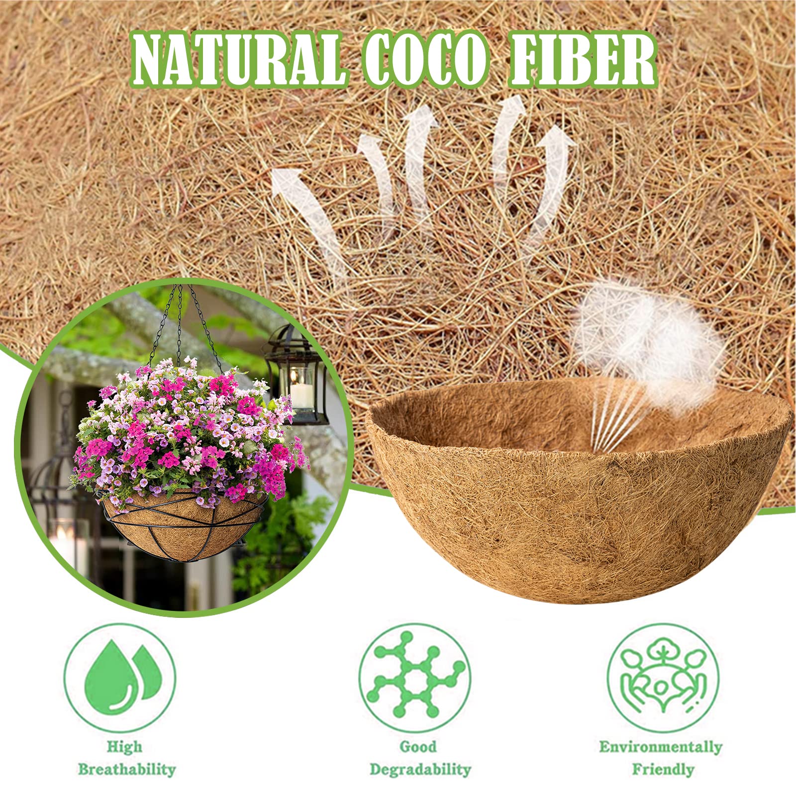 Karlliu close-up coconut fiber texture shows natural, durable material.