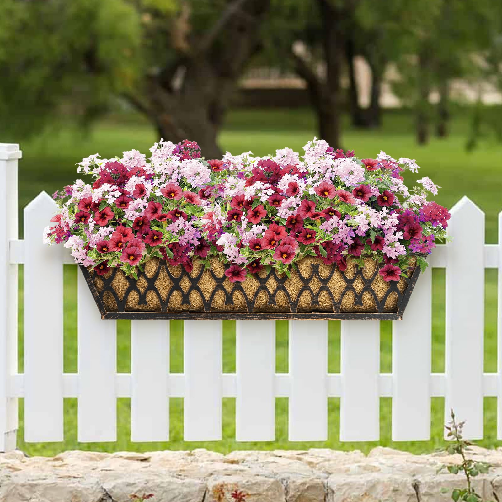 Karlliu outdoor bronze planter adds stylish garden decor to patios and balconies