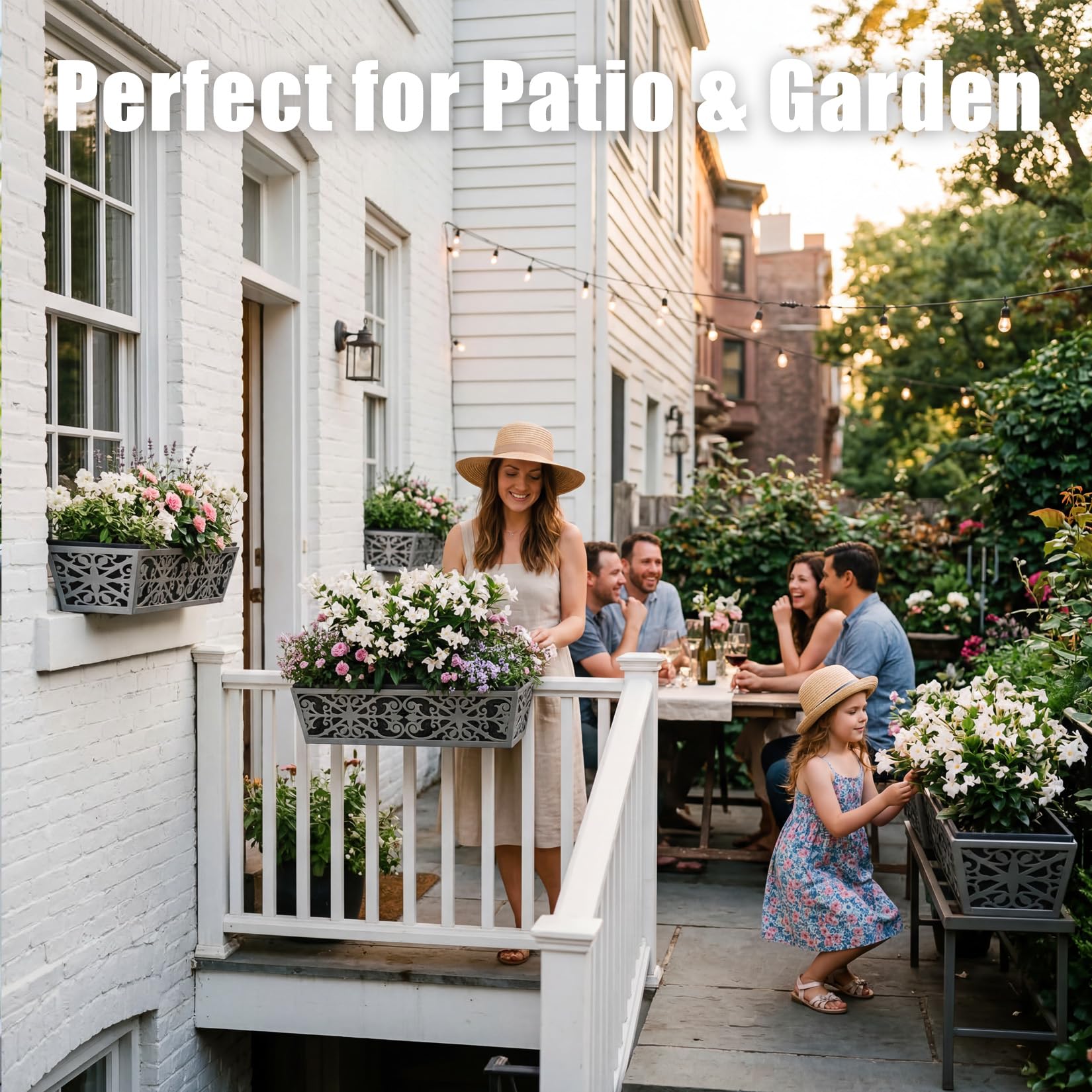 Karlliu porch balcony setup adds life to porch spaces with blooms.
