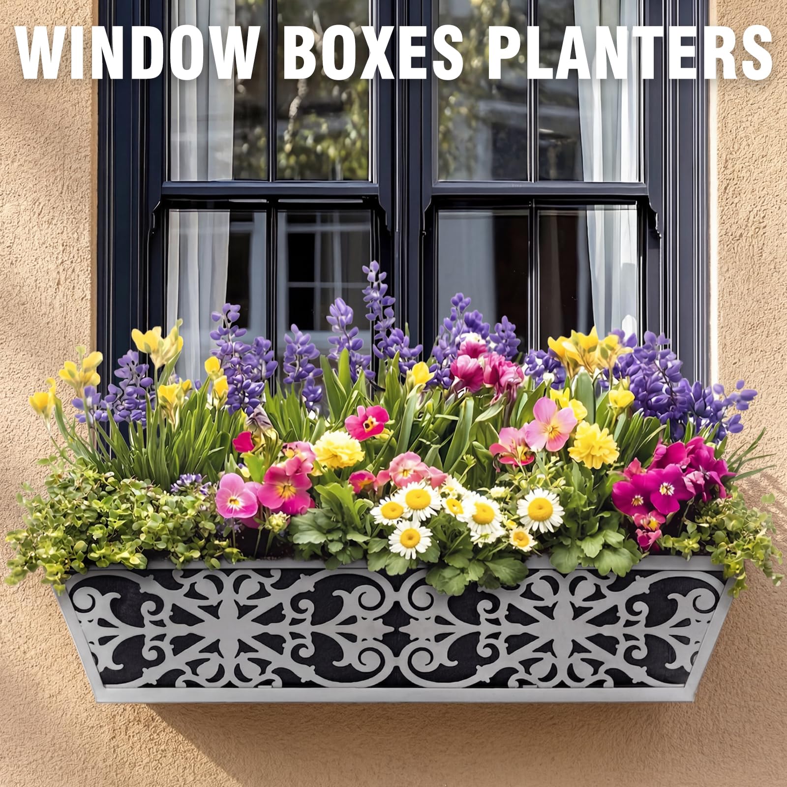 Karlliu rectangular hanging planter pattern enhances outdoor decor and curb appeal.