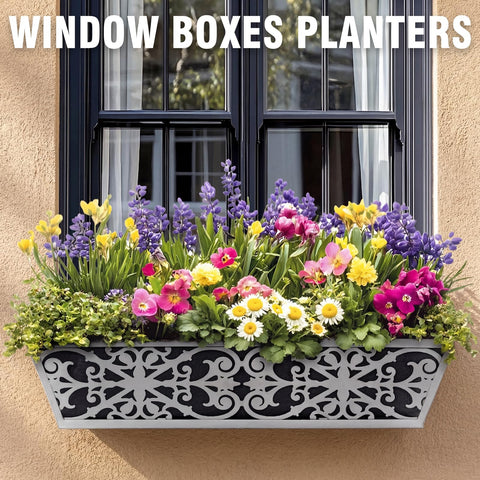 Karlliu rectangular hanging planter pattern enhances outdoor decor and curb appeal.