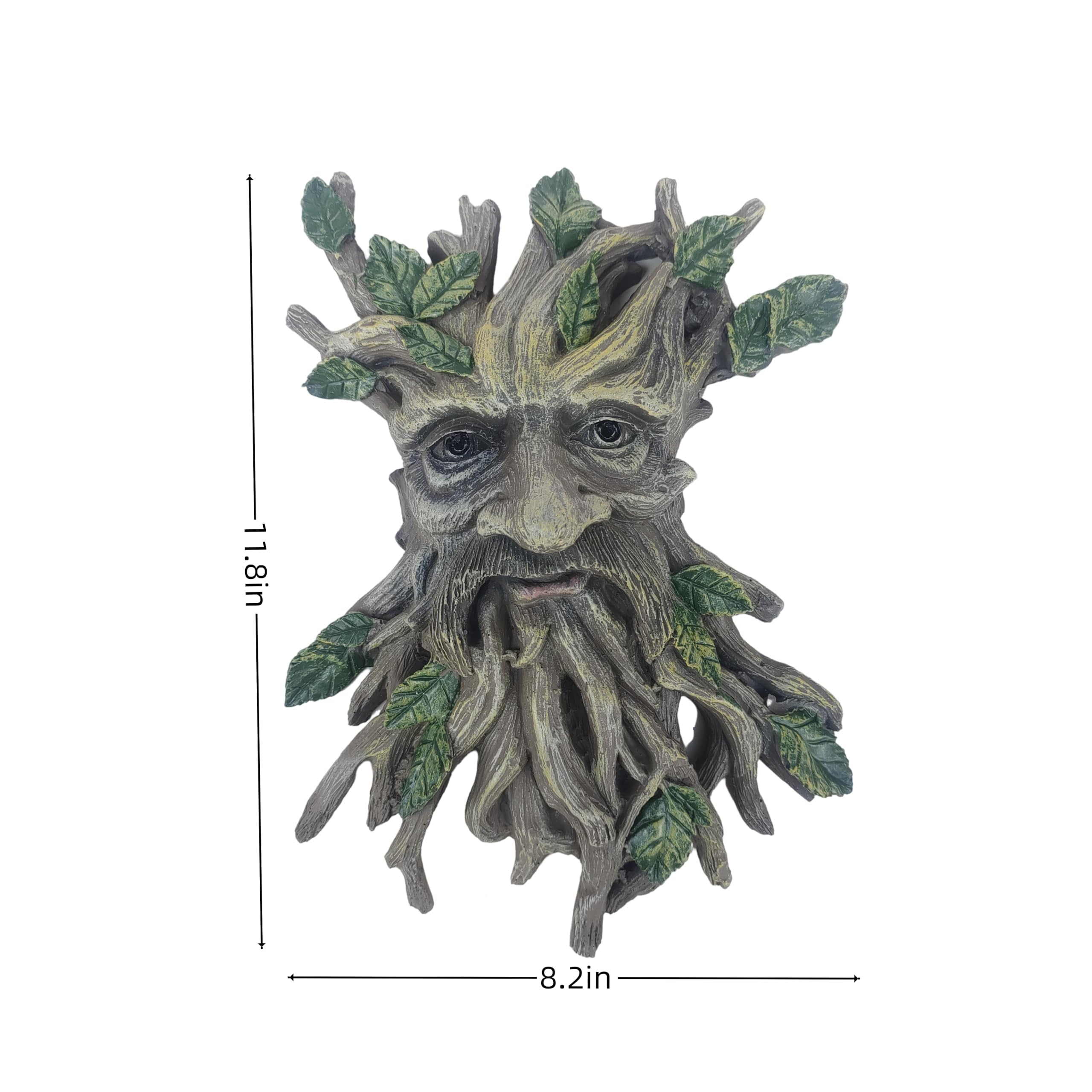 KARSTSYLVA tree face with leaf accents adds natural texture to gardens.