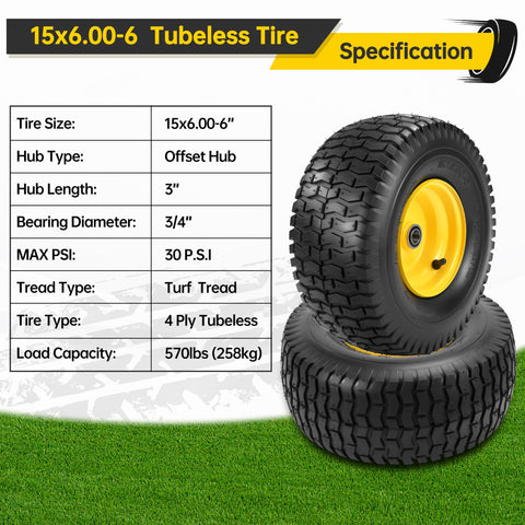 Kartio turf-pattern tread improves traction on lawns.