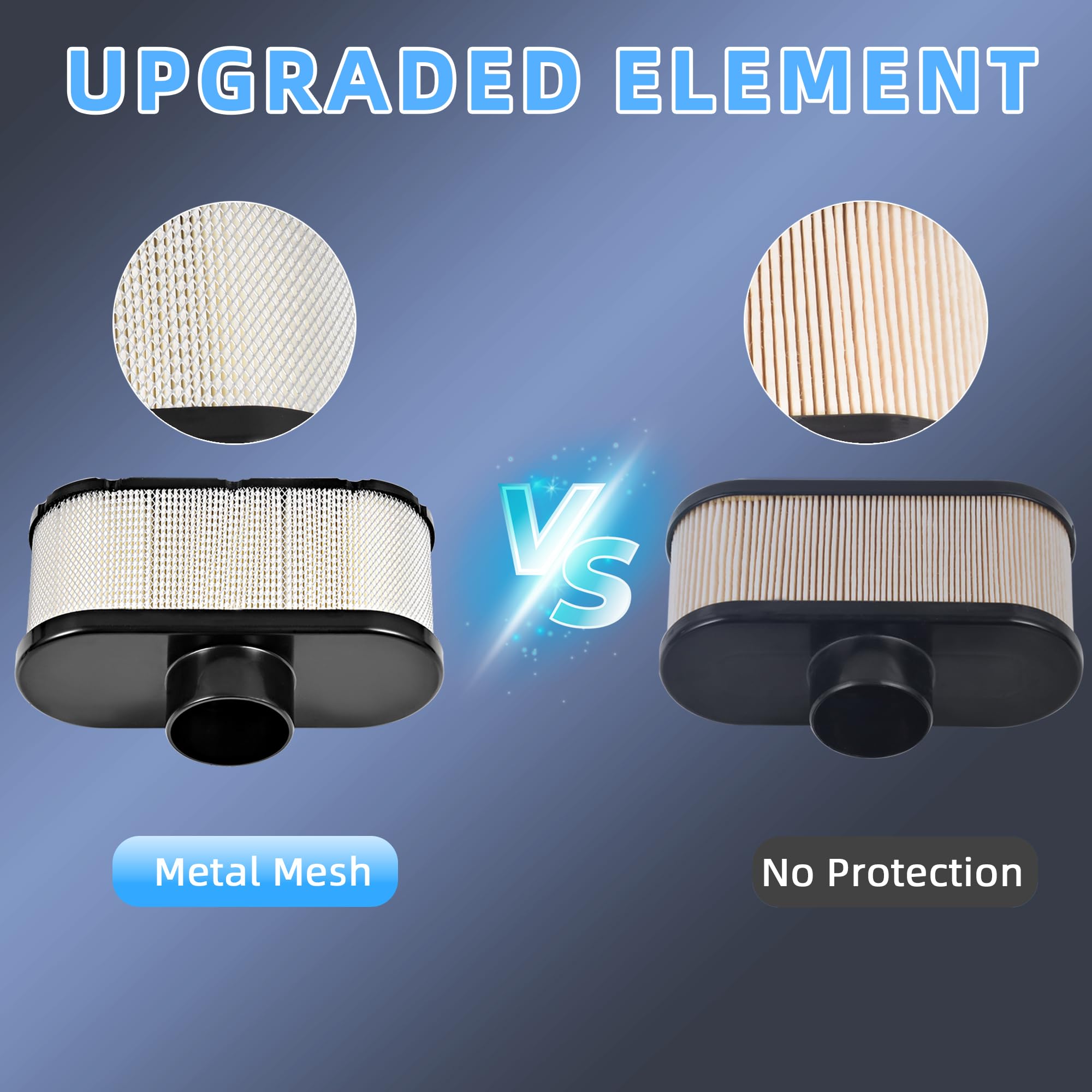 Karvayna 11013-7047 air filter for Hustler Raptor-54 front view improves debris capture
