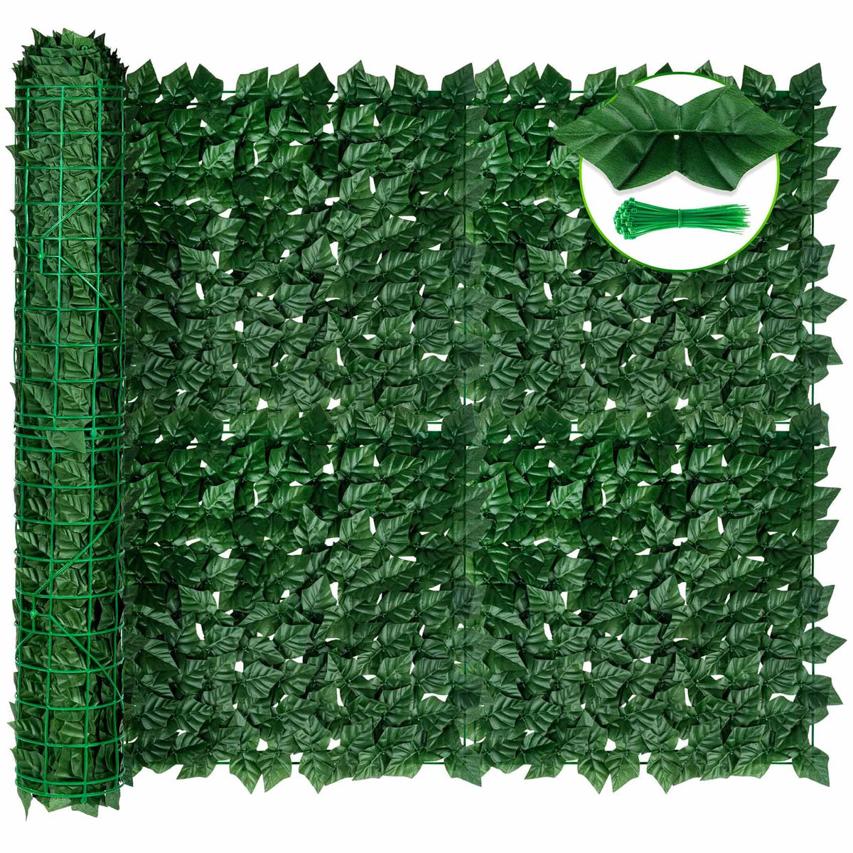 KASZOO artificial ivy privacy fence panel offers dense balcony privacy.