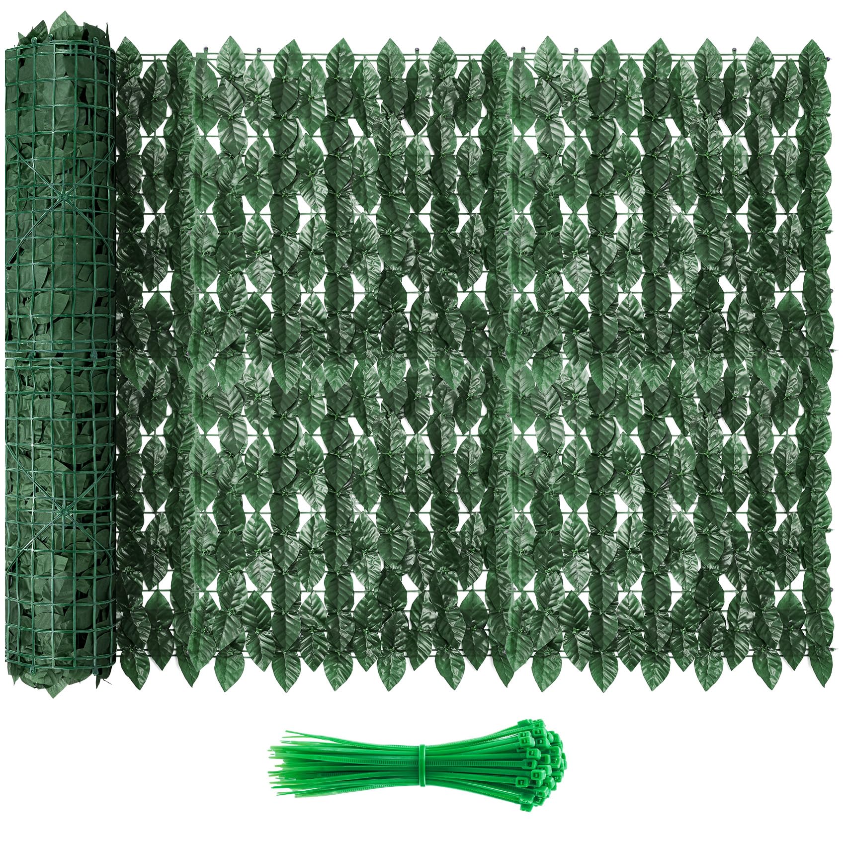 KASZOO artificial ivy privacy screen 120x40 with dense backing for outdoor privacy.