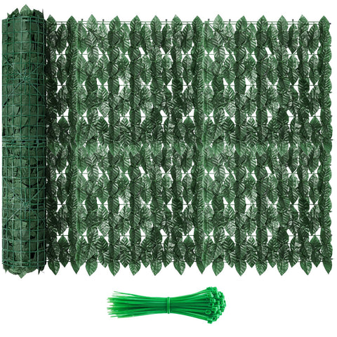 KASZOO artificial ivy privacy screen 120x40 with dense backing for outdoor privacy.