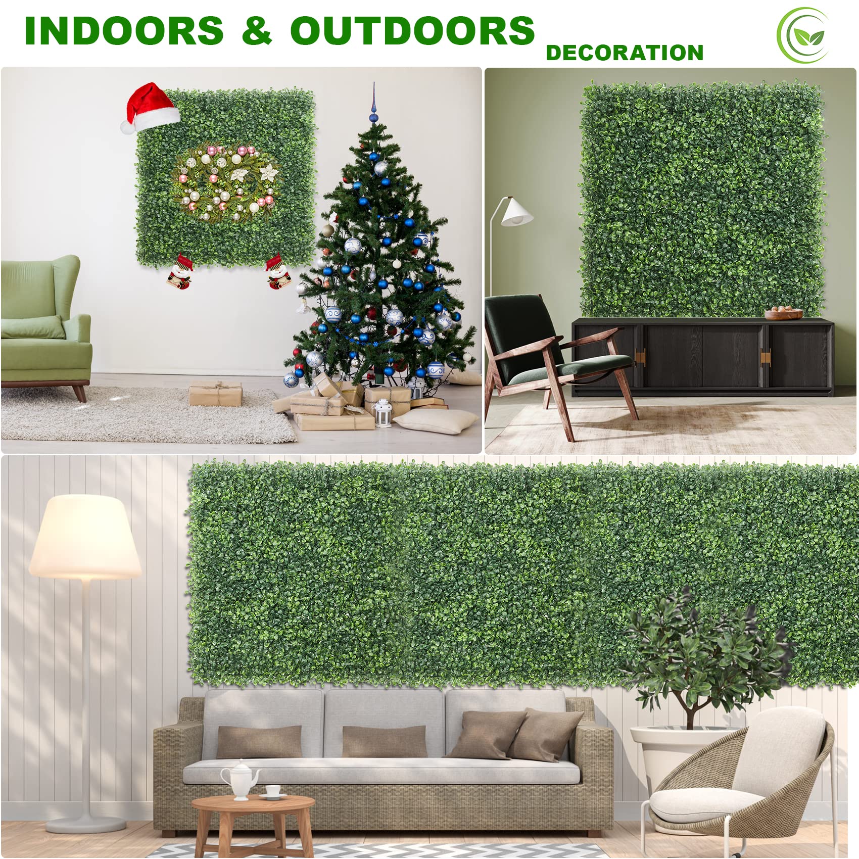 KASZOO grass wall panel outdoors-ready for patios or fences