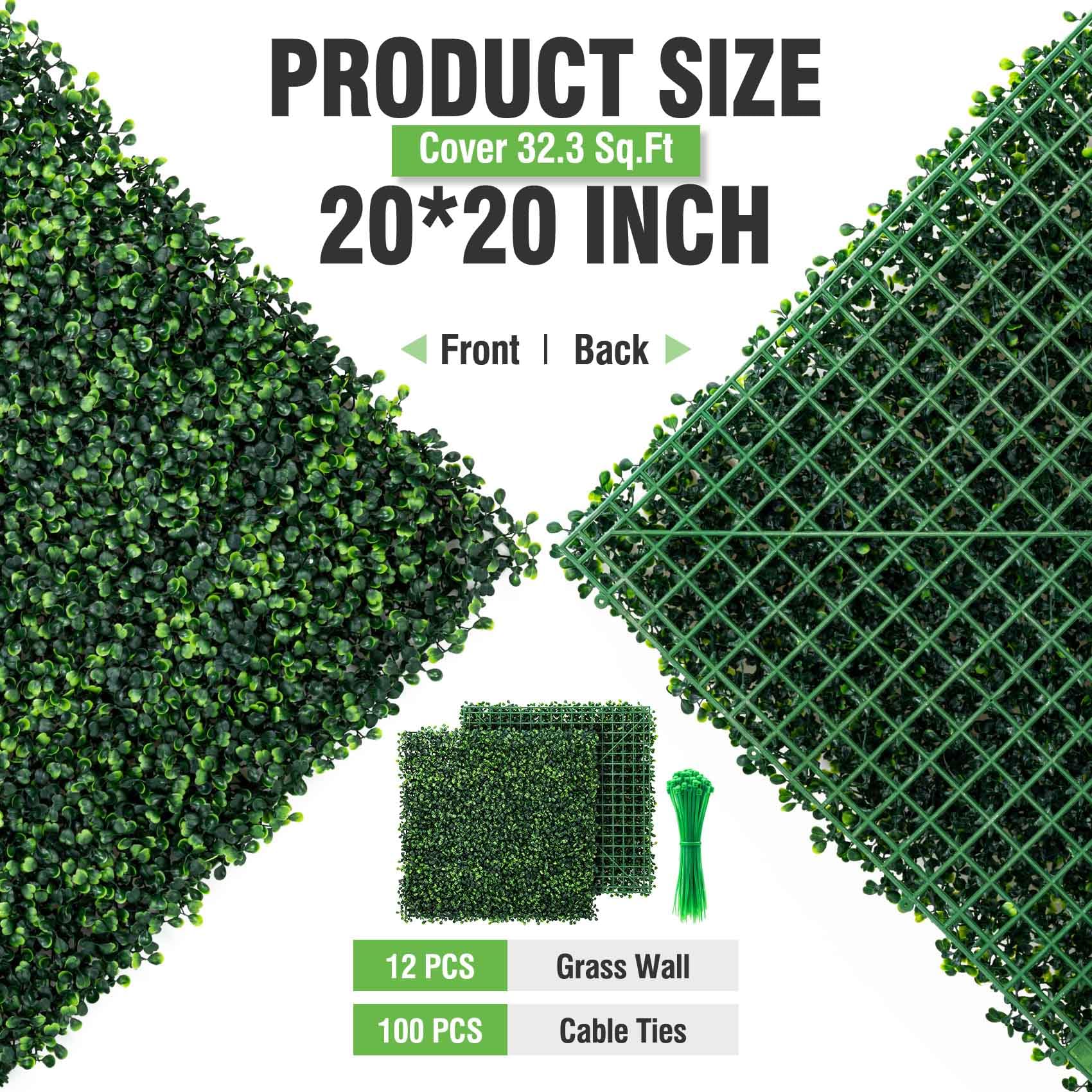 KASZOO grass wall panel vacuum-packed for efficient delivery