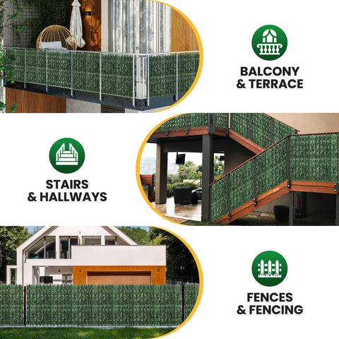 KASZOO rotatable ivy leaves allow flexible coverage of spaces.