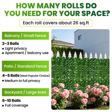 KASZOO UV-resistant ivy fence panel enduring sun exposure without fading.