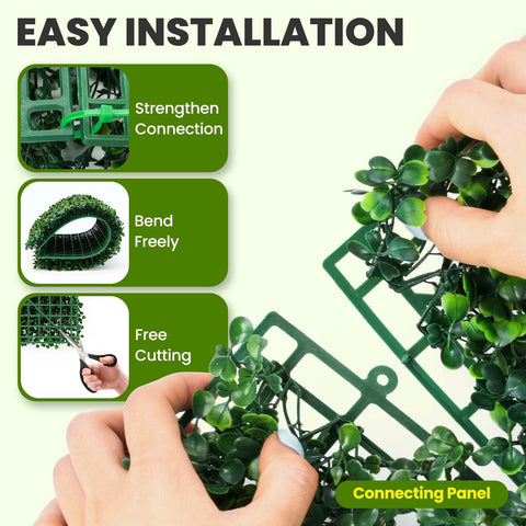 KASZOO weatherproof faux greenery ready for outdoor use.