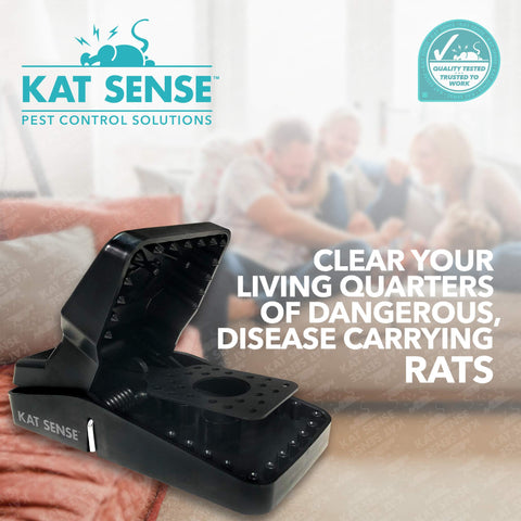 Kat Sense large rat traps set 6 high precision trigger enables reliable catches.