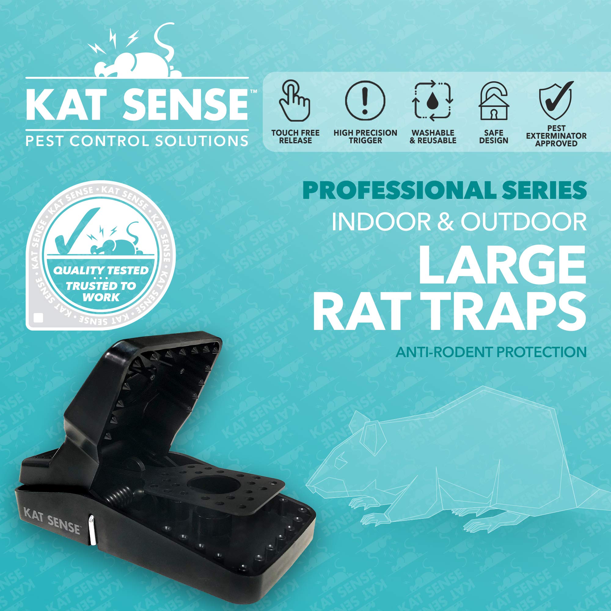 Kat Sense trap with easy-reset mechanism demonstrated for rapid reuse