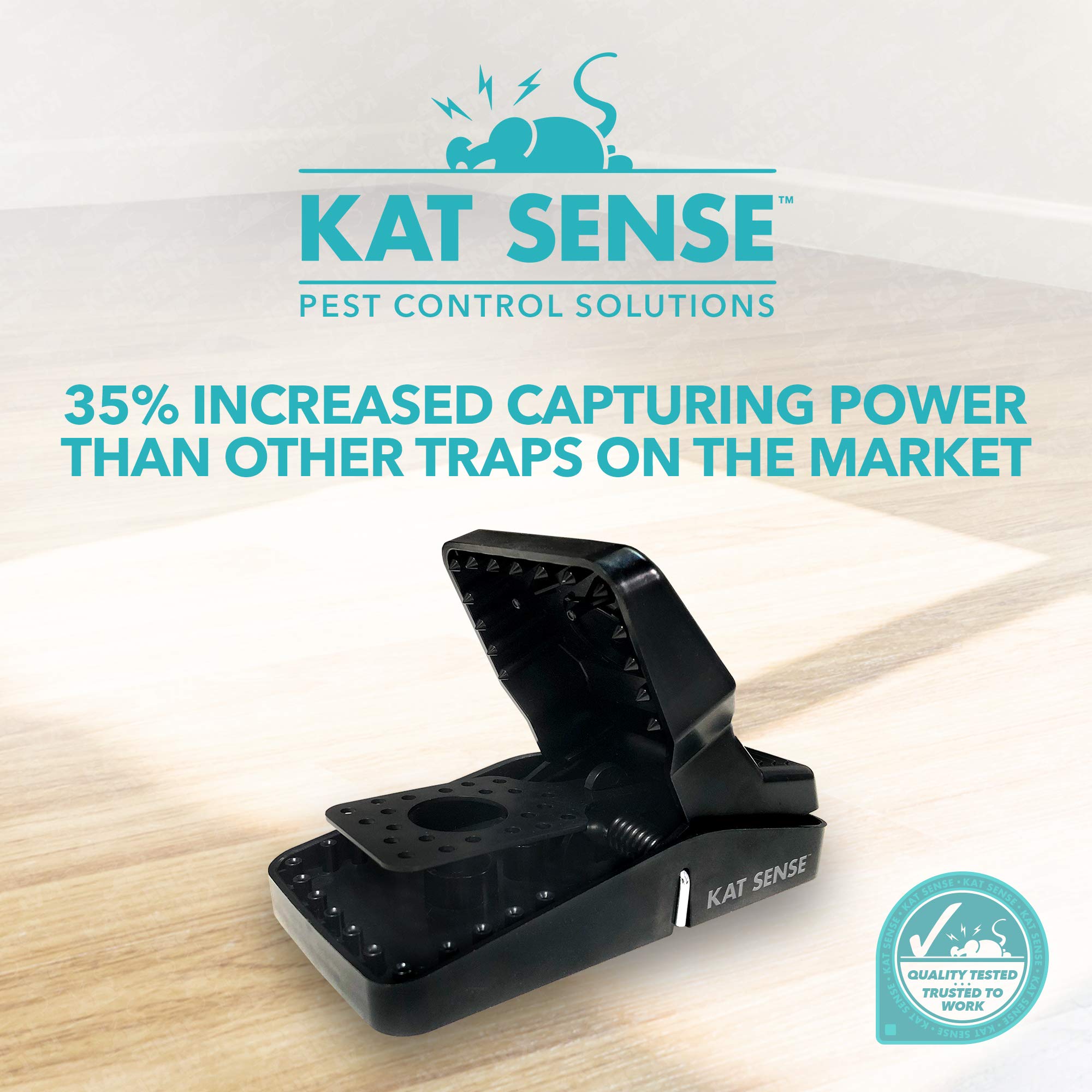 Kat Sense trap in outdoor setting ready for shed use