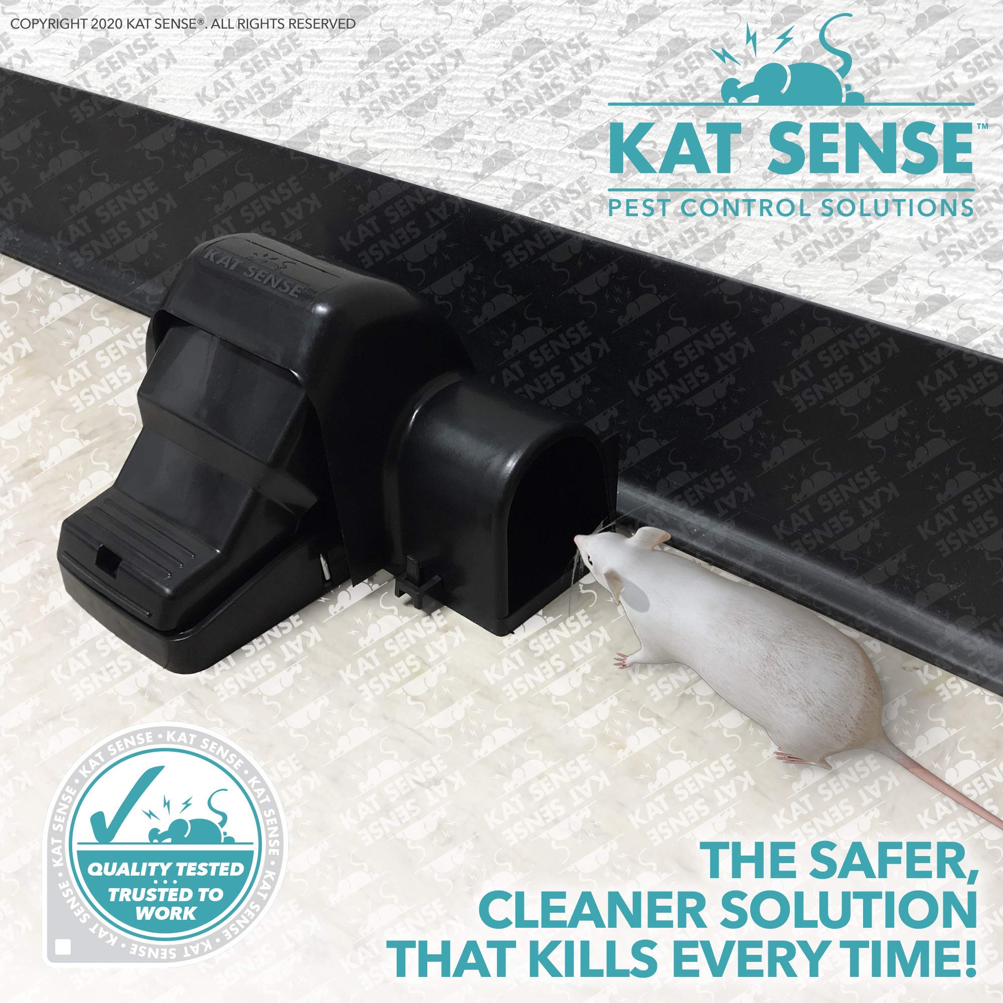 Kat Sense two-entry rat trap offers secure containment and easy setup
